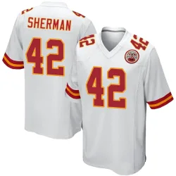 Kansas City Chiefs Men's Game White Jersey (42 Anthony Sherman)