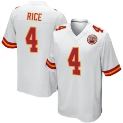 Kansas City Chiefs Men's Game White Jersey (4 Rashee Rice)