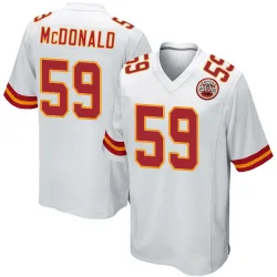 Kansas City Chiefs Men's Game White Jersey (59 Cooper McDonald)