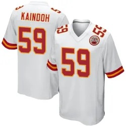 Kansas City Chiefs Men's Game White Jersey (59 Joshua Kaindoh)