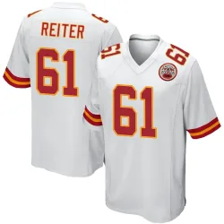 Kansas City Chiefs Men's Game White Jersey (61 Austin Reiter)
