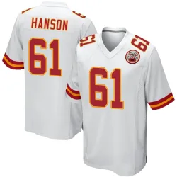 Kansas City Chiefs Men's Game White Jersey (61 C.J. Hanson)