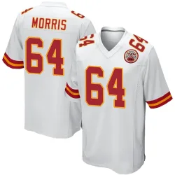 Kansas City Chiefs Men's Game White Jersey (64 Wanya Morris)