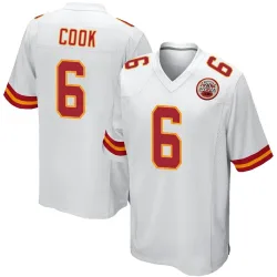 Kansas City Chiefs Men's Game White Jersey (6 Bryan Cook)