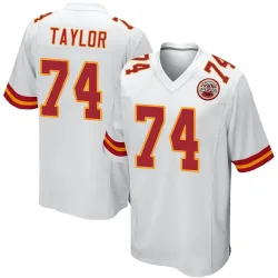 Kansas City Chiefs Men's Game White Jersey (74 Jawaan Taylor)