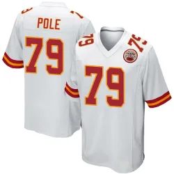 Kansas City Chiefs Men's Game White Jersey (79 Esa Pole)
