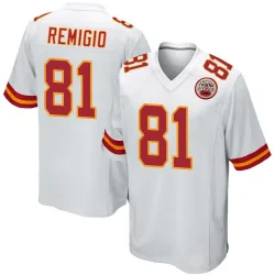 Kansas City Chiefs Men's Game White Jersey (81 Nikko Remigio)