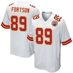 Kansas City Chiefs Men's Game White Jersey (89 Jody Fortson)