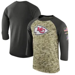 Kansas City Chiefs Men's Legend Camo /Anthracite Salute to Service 2017 Sideline Performance Three-Quarter Sleeve T-Shirt