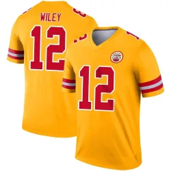 Kansas City Chiefs Men's Legend Gold Inverted Jersey (12 Jared Wiley)