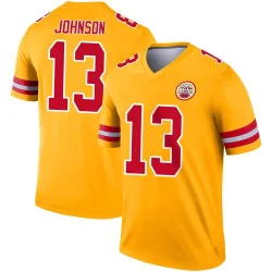 Kansas City Chiefs Men's Legend Gold Inverted Jersey (13 Nazeeh Johnson)