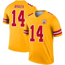 Kansas City Chiefs Men's Legend Gold Inverted Jersey (14 Matt Araiza)