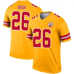 Kansas City Chiefs Men's Legend Gold Inverted Jersey (26 Deon Bush)