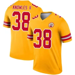 Kansas City Chiefs Men's Legend Gold Inverted Jersey (38 Kevin Knowles II)