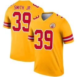 Kansas City Chiefs Men's Legend Gold Inverted Jersey (39 Melvin Smith Jr.)