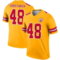 Kansas City Chiefs Men's Legend Gold Inverted Jersey (48 Cole Christiansen)