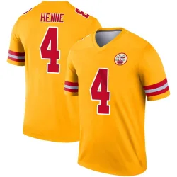 Kansas City Chiefs Men's Legend Gold Inverted Jersey (4 Chad Henne)