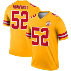 Kansas City Chiefs Men's Legend Gold Inverted Jersey (52 Creed Humphrey)