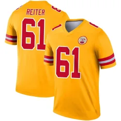 Kansas City Chiefs Men's Legend Gold Inverted Jersey (61 Austin Reiter)
