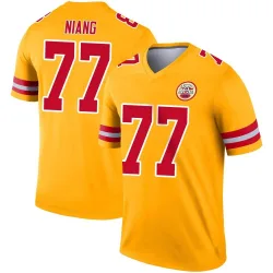 Kansas City Chiefs Men's Legend Gold Inverted Jersey (77 Lucas Niang)