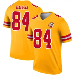 Kansas City Chiefs Men's Legend Gold Inverted Jersey (84 Mac Dalena)