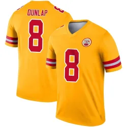 Kansas City Chiefs Men's Legend Gold Inverted Jersey (8 Carlos Dunlap)
