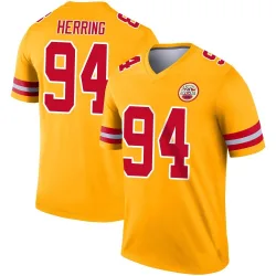 Kansas City Chiefs Men's Legend Gold Inverted Jersey (94 Malik Herring)