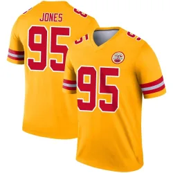 Kansas City Chiefs Men's Legend Gold Inverted Jersey (95 Chris Jones)