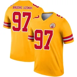 Kansas City Chiefs Men's Legend Gold Inverted Jersey (97 Felix Anudike-Uzomah)