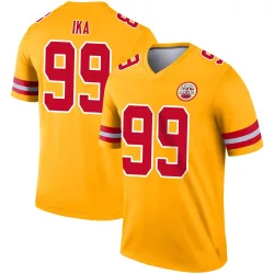 Kansas City Chiefs Men's Legend Gold Inverted Jersey (99 Siaki Ika)
