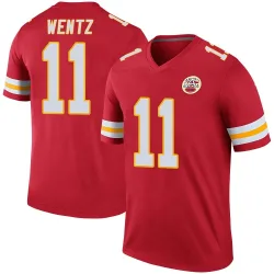 Kansas City Chiefs Men's Legend Red Color Rush Jersey (11 Carson Wentz)