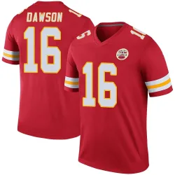 Kansas City Chiefs Men's Legend Red Color Rush Jersey (16 Len Dawson)