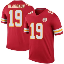 Kansas City Chiefs Men's Legend Red Color Rush Jersey (19 Chris Oladokun)