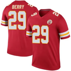 Kansas City Chiefs Men's Legend Red Color Rush Jersey (29 Eric Berry)