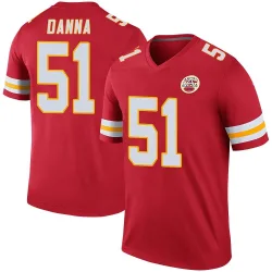 Kansas City Chiefs Men's Legend Red Color Rush Jersey (51 Mike Danna)