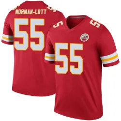 Kansas City Chiefs Men's Legend Red Color Rush Jersey (55 Omarr Norman-Lott)