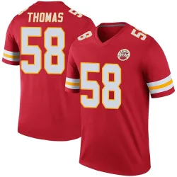 Kansas City Chiefs Men's Legend Red Color Rush Jersey (58 Derrick Thomas)