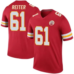 Kansas City Chiefs Men's Legend Red Color Rush Jersey (61 Austin Reiter)