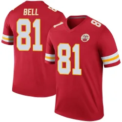 Kansas City Chiefs Men's Legend Red Color Rush Jersey (81 Blake Bell)
