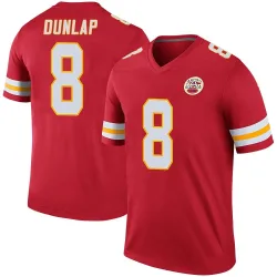 Kansas City Chiefs Men's Legend Red Color Rush Jersey (8 Carlos Dunlap)