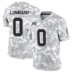 Kansas City Chiefs Men's Limited Arctic Camo 2024 Salute to Service Jersey (0 Joey Lombard)