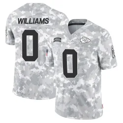 Kansas City Chiefs Men's Limited Arctic Camo 2024 Salute to Service Jersey (0 Major Williams)