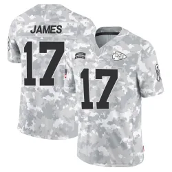 Kansas City Chiefs Men's Limited Arctic Camo 2024 Salute to Service Jersey (17 Richie James)