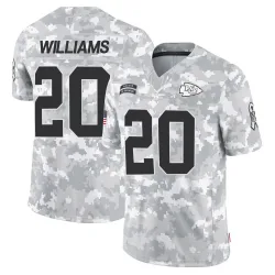Kansas City Chiefs Men's Limited Arctic Camo 2024 Salute to Service Jersey (20 Nohl Williams)