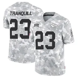 Kansas City Chiefs Men's Limited Arctic Camo 2024 Salute to Service Jersey (23 Drue Tranquill)
