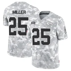 Kansas City Chiefs Men's Limited Arctic Camo 2024 Salute to Service Jersey (25 Glendon Miller)
