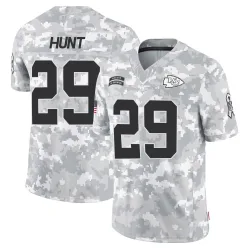 Kansas City Chiefs Men's Limited Arctic Camo 2024 Salute to Service Jersey (29 Kareem Hunt)