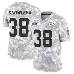 Kansas City Chiefs Men's Limited Arctic Camo 2024 Salute to Service Jersey (38 Kevin Knowles II)