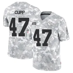 Kansas City Chiefs Men's Limited Arctic Camo 2024 Salute to Service Jersey (47 Baylor Cupp)