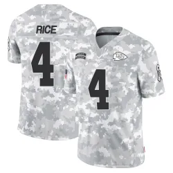 Kansas City Chiefs Men's Limited Arctic Camo 2024 Salute to Service Jersey (4 Rashee Rice)